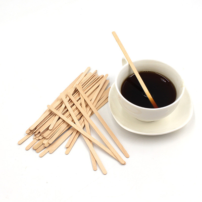 Disposable Wrapped Wooden Coffee Stir Sticks 110mm 4.3inch For Cocktail  Party
